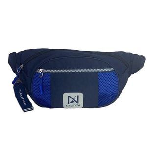 Nautica Navy Blue Multi Compartment Fanny Pack Belt Bag‎ ABBY Nylon Adjust